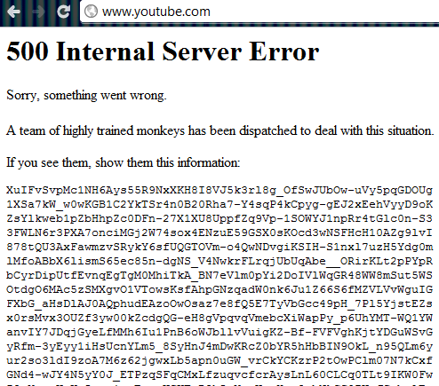 YouTube down